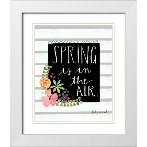 Spring is in the Air White Modern Wood Framed Art Print with Double Matting by Doucette, Katie