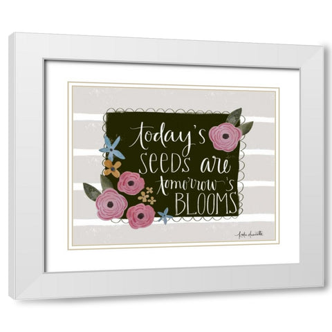 Todays Seeds White Modern Wood Framed Art Print with Double Matting by Doucette, Katie