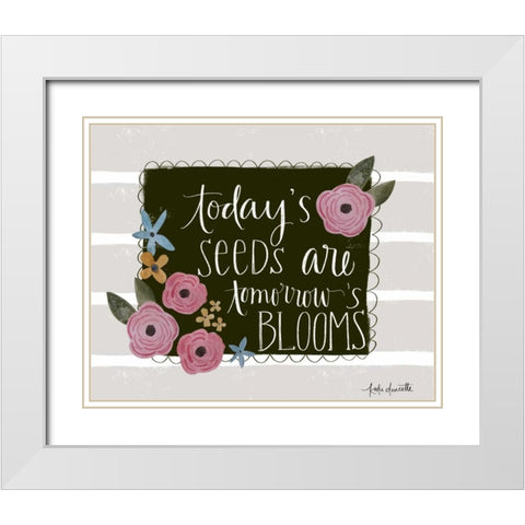 Todays Seeds White Modern Wood Framed Art Print with Double Matting by Doucette, Katie