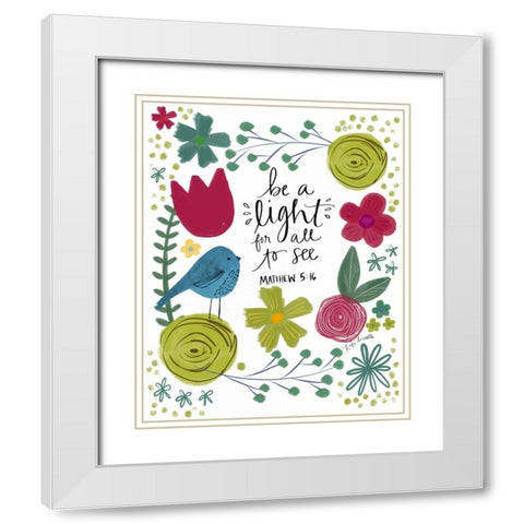 Be a Light White Modern Wood Framed Art Print with Double Matting by Doucette, Katie