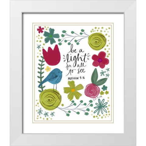 Be a Light White Modern Wood Framed Art Print with Double Matting by Doucette, Katie