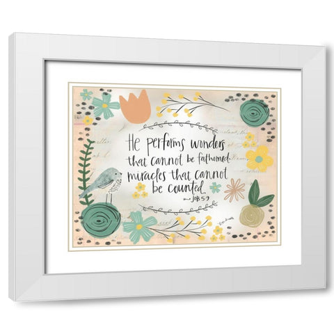 He Performs Wonders White Modern Wood Framed Art Print with Double Matting by Doucette, Katie