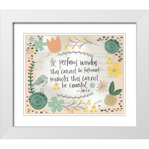 He Performs Wonders White Modern Wood Framed Art Print with Double Matting by Doucette, Katie