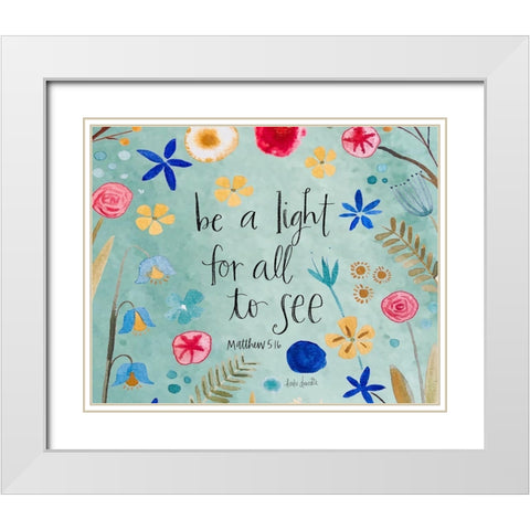 Be a Light White Modern Wood Framed Art Print with Double Matting by Doucette, Katie