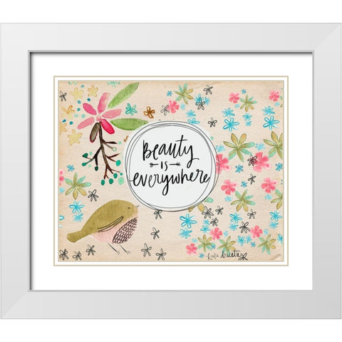 Beauty is Everywhere White Modern Wood Framed Art Print with Double Matting by Doucette, Katie