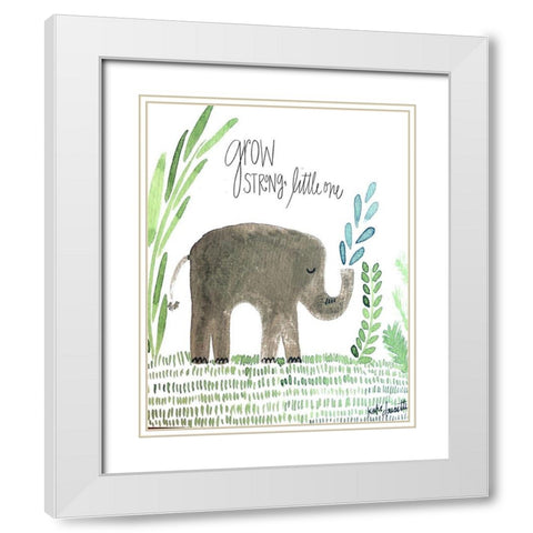 Grow Strong White Modern Wood Framed Art Print with Double Matting by Doucette, Katie