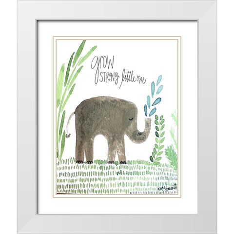 Grow Strong White Modern Wood Framed Art Print with Double Matting by Doucette, Katie