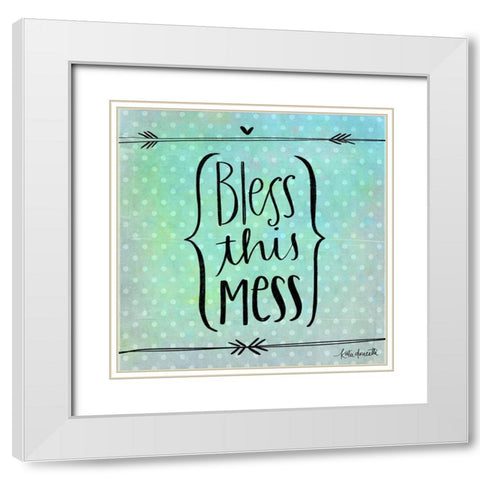 Bless This Mess White Modern Wood Framed Art Print with Double Matting by Doucette, Katie