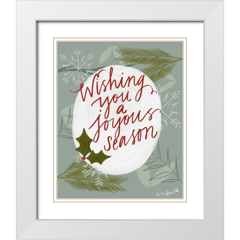Joyous Season White Modern Wood Framed Art Print with Double Matting by Doucette, Katie