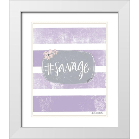 Savage White Modern Wood Framed Art Print with Double Matting by Doucette, Katie