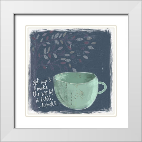 Kinder World White Modern Wood Framed Art Print with Double Matting by Doucette, Katie