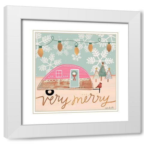 Merry Camper White Modern Wood Framed Art Print with Double Matting by Doucette, Katie
