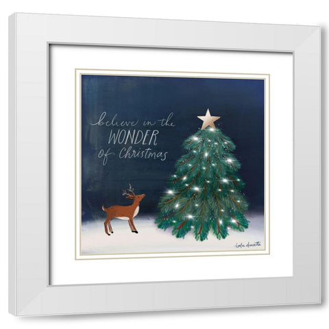 Wonder of Christmas White Modern Wood Framed Art Print with Double Matting by Doucette, Katie