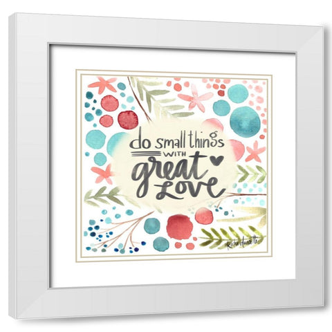 Great Love White Modern Wood Framed Art Print with Double Matting by Doucette, Katie