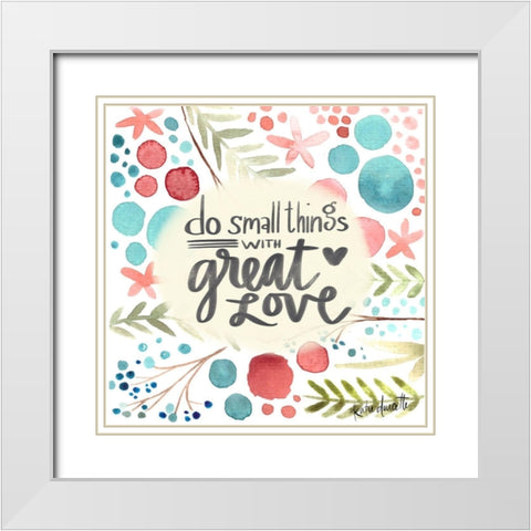Great Love White Modern Wood Framed Art Print with Double Matting by Doucette, Katie
