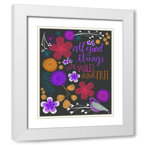 Wild and Free White Modern Wood Framed Art Print with Double Matting by Doucette, Katie