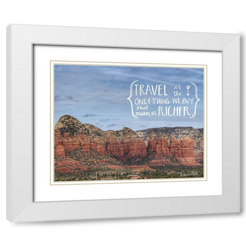 Travel White Modern Wood Framed Art Print with Double Matting by Doucette, Katie