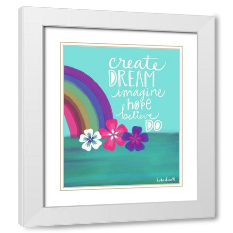 Create Dream White Modern Wood Framed Art Print with Double Matting by Doucette, Katie