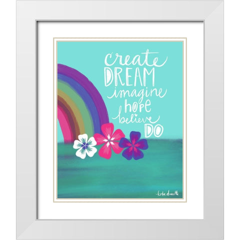 Create Dream White Modern Wood Framed Art Print with Double Matting by Doucette, Katie