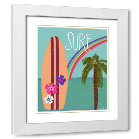 Surf White Modern Wood Framed Art Print with Double Matting by Doucette, Katie