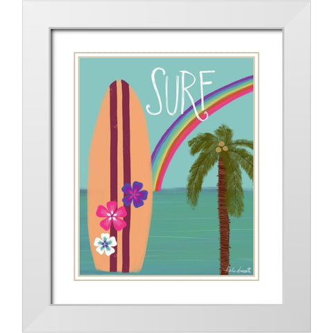 Surf White Modern Wood Framed Art Print with Double Matting by Doucette, Katie