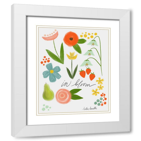 In Bloom White Modern Wood Framed Art Print with Double Matting by Doucette, Katie