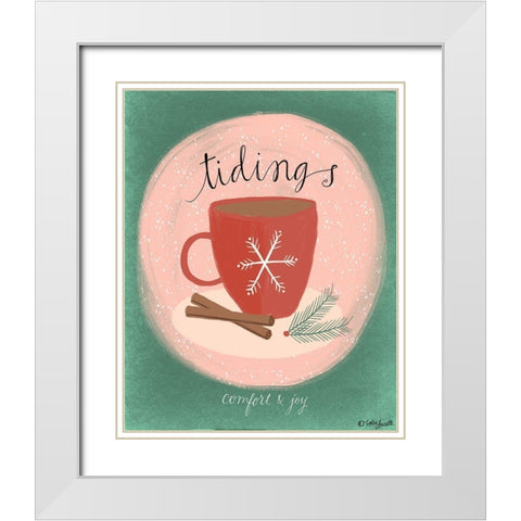 Tidings White Modern Wood Framed Art Print with Double Matting by Doucette, Katie