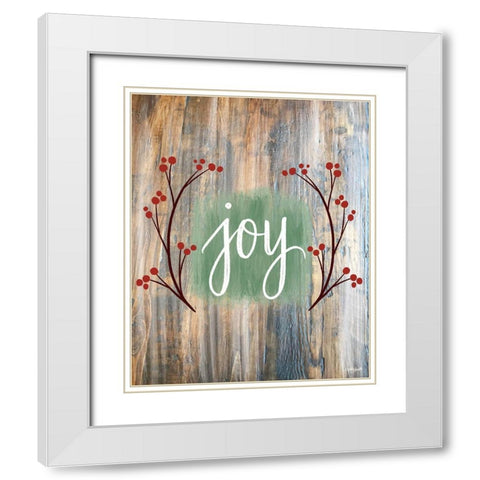 Christmas Joy White Modern Wood Framed Art Print with Double Matting by Doucette, Katie