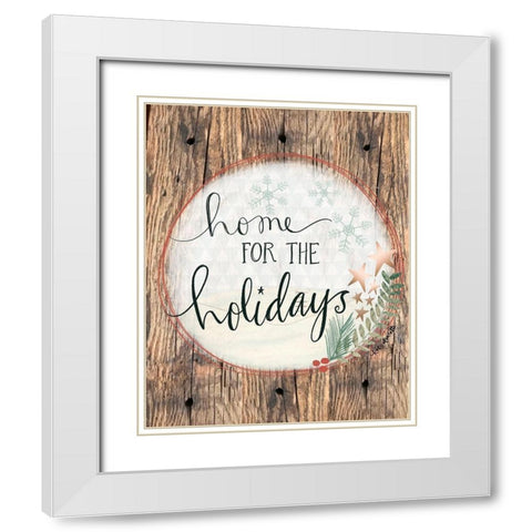 Home for the Holidays White Modern Wood Framed Art Print with Double Matting by Doucette, Katie