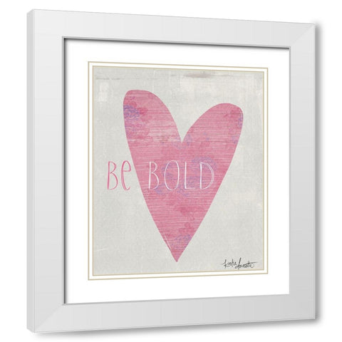 Bold Heart White Modern Wood Framed Art Print with Double Matting by Doucette, Katie
