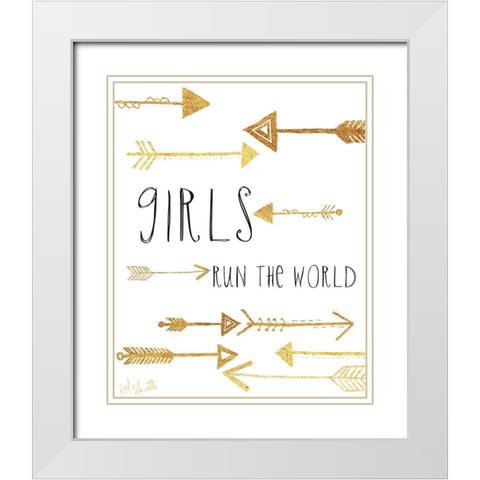 Girls Run the World White Modern Wood Framed Art Print with Double Matting by Doucette, Katie