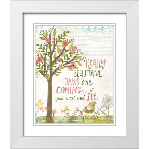 Really Beautiful Days White Modern Wood Framed Art Print with Double Matting by Doucette, Katie