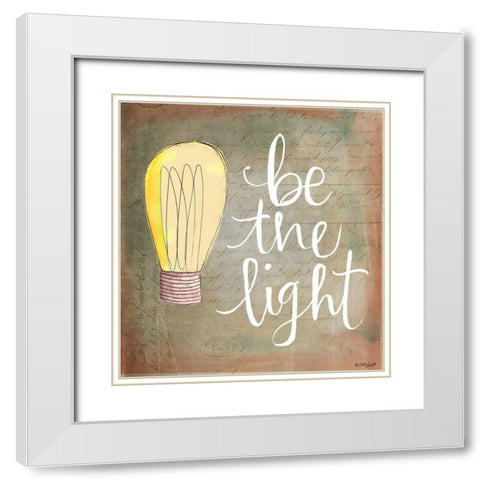 Be the Light II White Modern Wood Framed Art Print with Double Matting by Doucette, Katie