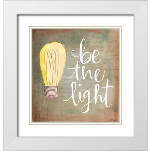 Be the Light II White Modern Wood Framed Art Print with Double Matting by Doucette, Katie