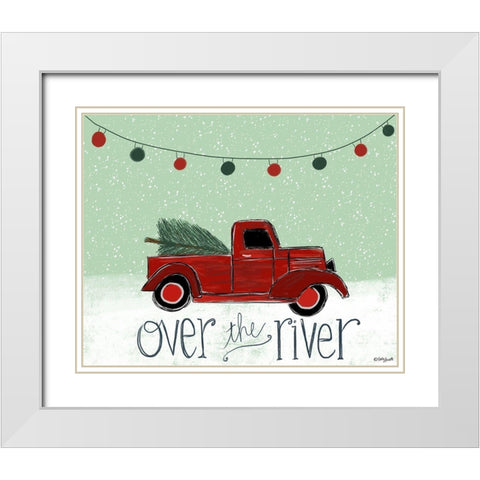 Over the River White Modern Wood Framed Art Print with Double Matting by Doucette, Katie
