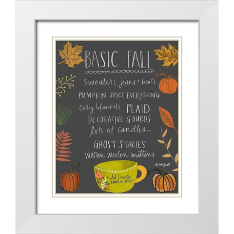 Basic Fall White Modern Wood Framed Art Print with Double Matting by Doucette, Katie