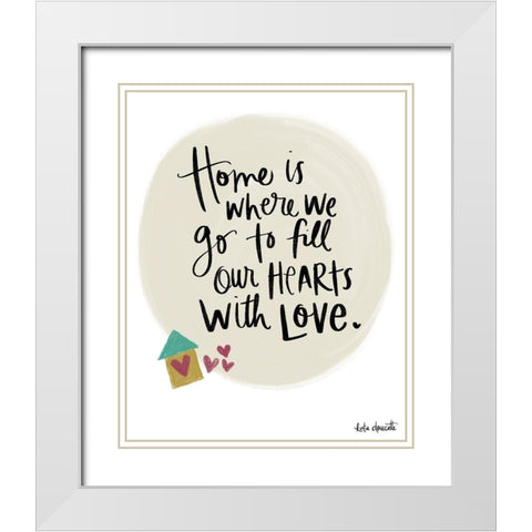 Home is Where We Go White Modern Wood Framed Art Print with Double Matting by Doucette, Katie