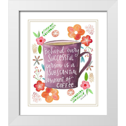 Coffee Success White Modern Wood Framed Art Print with Double Matting by Doucette, Katie