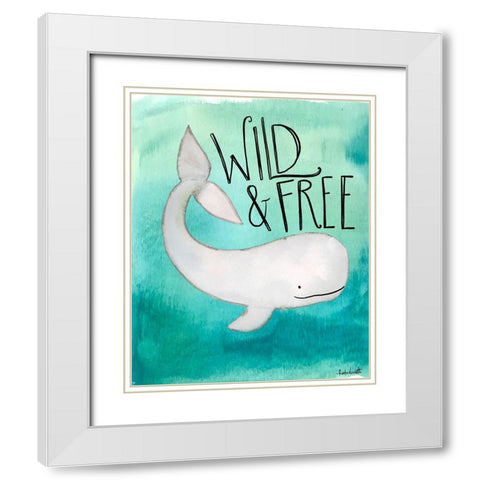 Wild Whale White Modern Wood Framed Art Print with Double Matting by Doucette, Katie