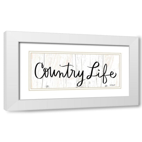Country Life White Modern Wood Framed Art Print with Double Matting by Doucette, Katie