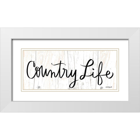 Country Life White Modern Wood Framed Art Print with Double Matting by Doucette, Katie
