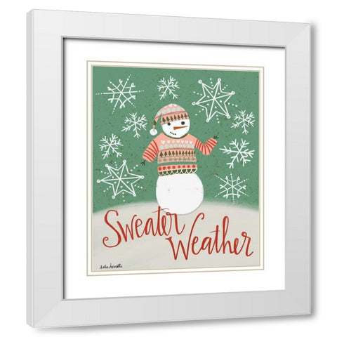 Sweater Weather White Modern Wood Framed Art Print with Double Matting by Doucette, Katie