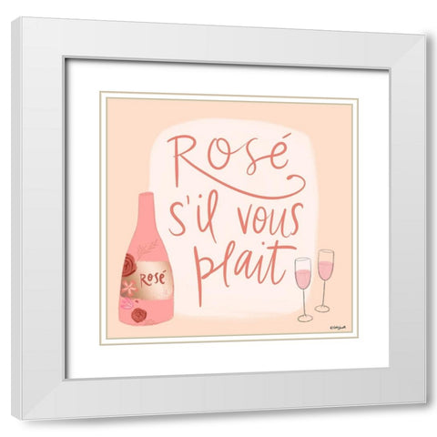RosÃ© SÃ­l Vous Plait White Modern Wood Framed Art Print with Double Matting by Doucette, Katie
