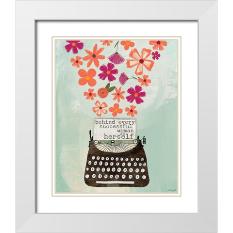 Successful Woman White Modern Wood Framed Art Print with Double Matting by Doucette, Katie