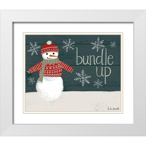 Bundle Up White Modern Wood Framed Art Print with Double Matting by Doucette, Katie