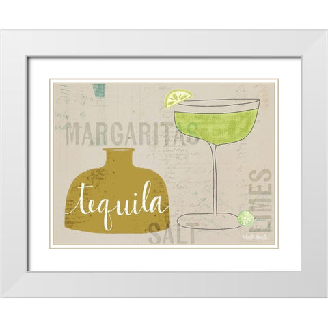 Margaritas White Modern Wood Framed Art Print with Double Matting by Doucette, Katie