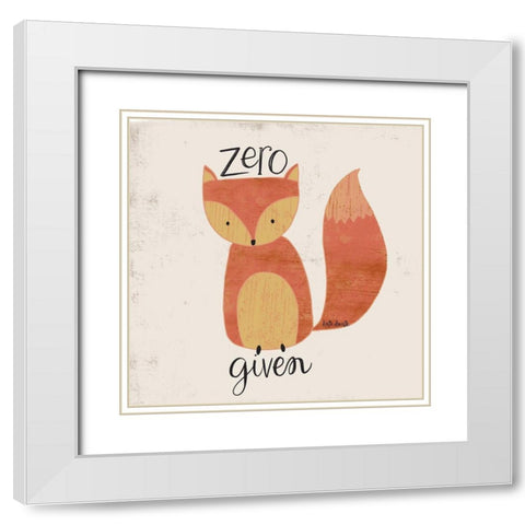 Zero Fox White Modern Wood Framed Art Print with Double Matting by Doucette, Katie