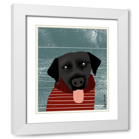 Lab White Modern Wood Framed Art Print with Double Matting by Doucette, Katie