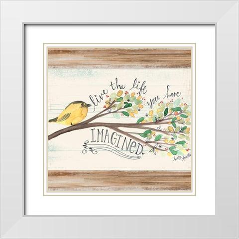 Imagined Canary White Modern Wood Framed Art Print with Double Matting by Doucette, Katie