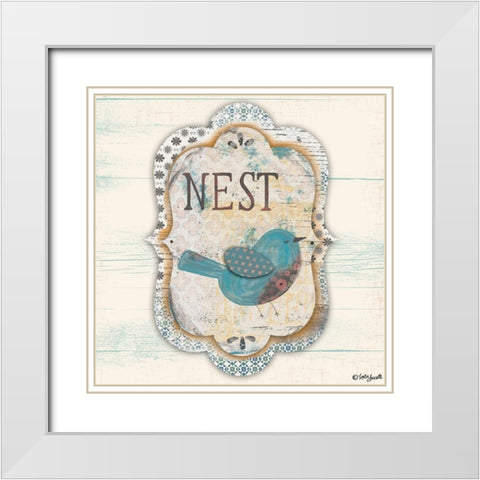Nest White Modern Wood Framed Art Print with Double Matting by Doucette, Katie